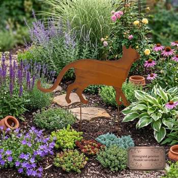 Beetstecker „Schleichende Katze“ – Ein lebendiger Akzent für Ihr Gartenparadies